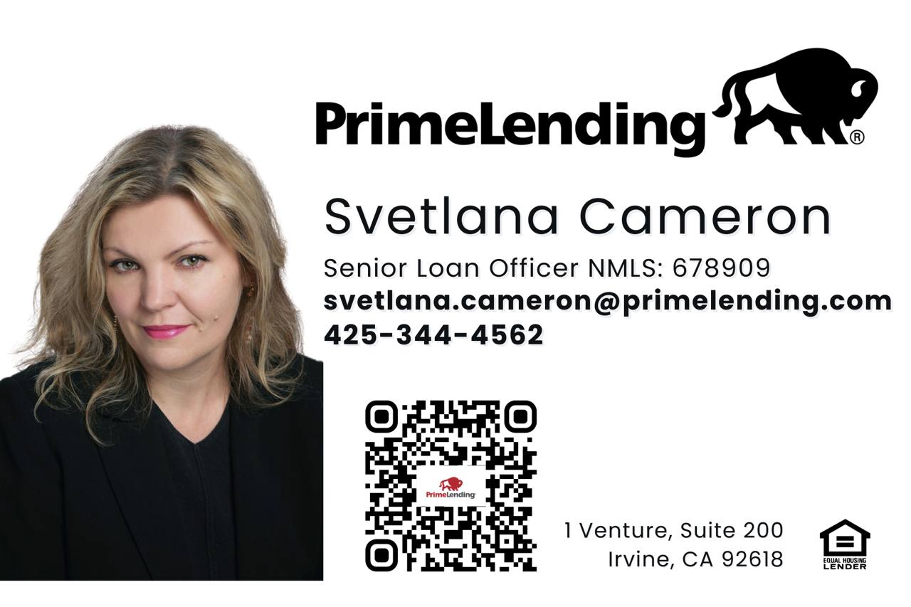 Svetlana Cameron, Senior Loan Officer, PrimeLending